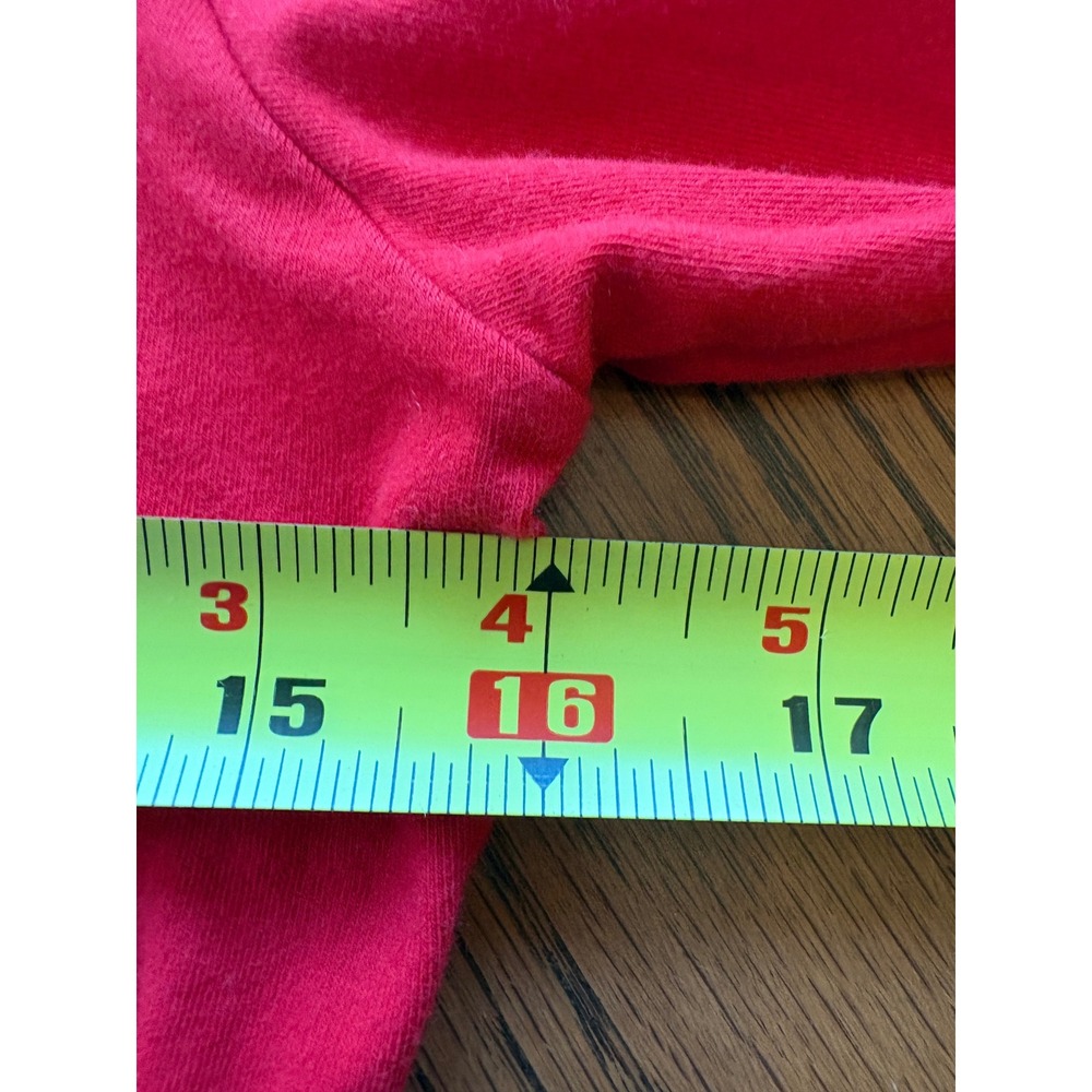 SKIMS Long Sleeve Crew Neck Top Red Cotton Blend Size L - Picture 4 of 6